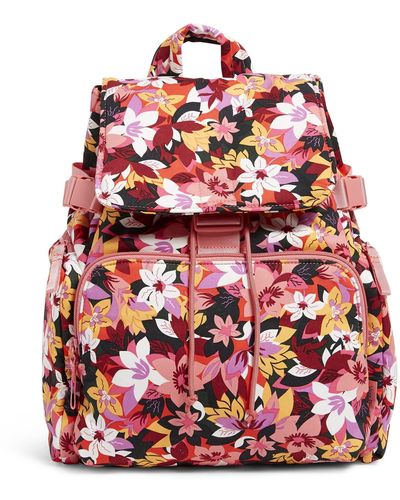 Vera Bradley Recycled Cotton Utility Backpack - Red