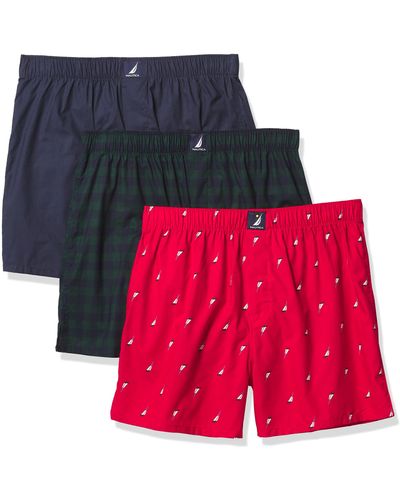 Nautica Cotton Woven 3 Pack Boxer - Pink