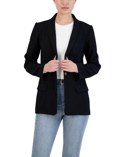 BCBGeneration Relaxed Blazer With Button And Pockets - Black