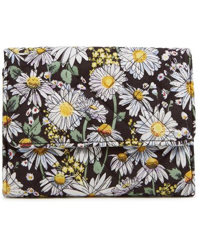 Vera Bradley Cotton Riley Compact Wallet With Rfid Protection - Multicolor