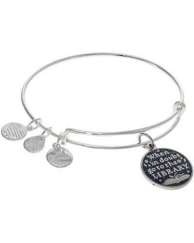 ALEX AND ANI Harry Potter Go To The Library Expandable Charm Bracelet - White