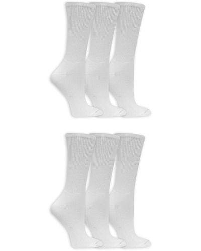 Dr. Scholls 4 6 Pair Packs Non-binding Comfort And Moisture Agement - White