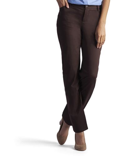 Lee Jeans Relaxed Fit All Day Straight Leg Pant Roasted Chestnut 16 Short - Brown
