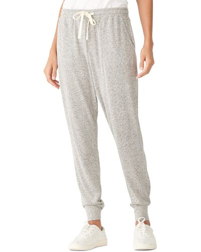 Lucky Brand Womens Brushed Hacci Jogger Sweatpants - Gray