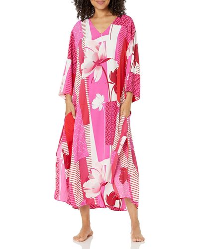 Natori Kabuki Caftan Length 52" - Pink