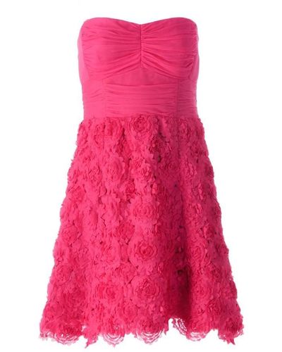 Nanette Lepore Exotic Bloom Strapless Party Dress - Pink