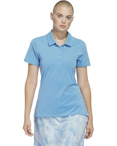adidas Ultimate365 Solid Short Sleeve Polo Shirt Golf - Blue