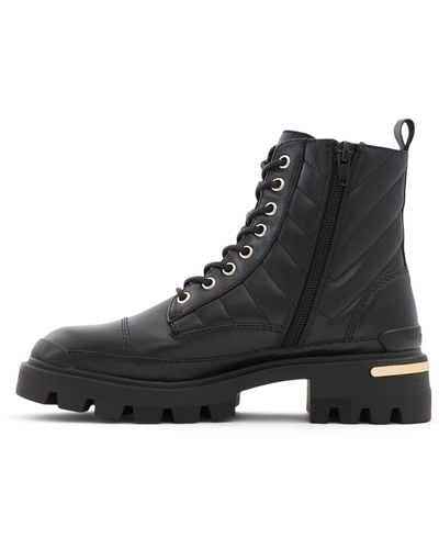 ALDO Quilt Combat Boot - Black