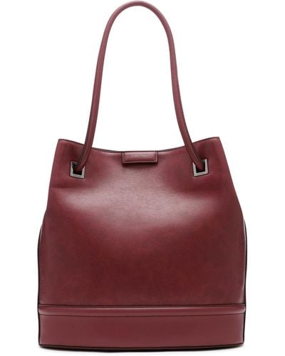 Calvin Klein Ash North/south Tote - Red