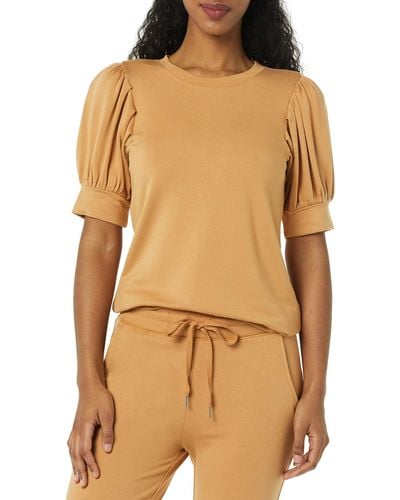 Daily Ritual Supersoft Terry Puff-sleeve Top - Natural