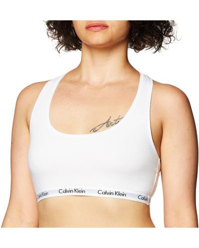 Calvin Klein Carousel Logo Bralette - White