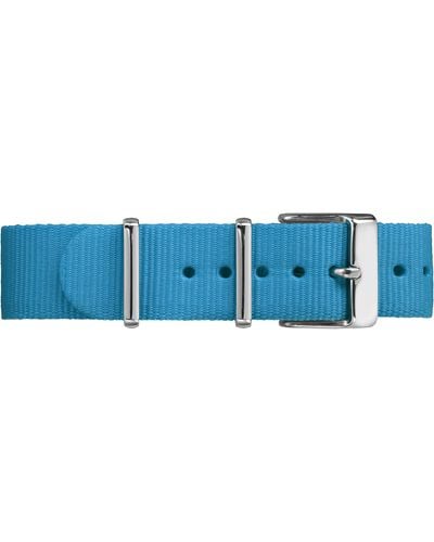 Timex Tw7c07400 18mm Blue Fabric Double-layered Slip-thru Strap