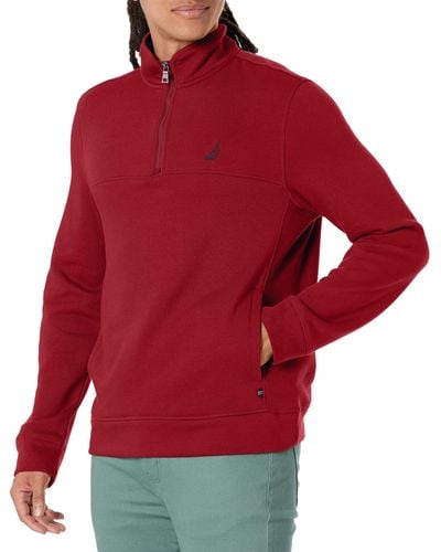 Nautica Quarter-zip Sweatshirt - Red