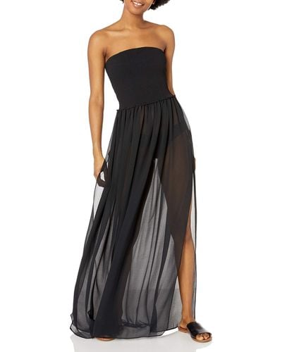 Ramy Brook Standard Calista Smocked Maxi Dress - Black