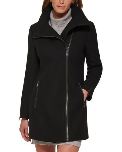 Calvin Klein Asymmetrical Wool Jacket - Black