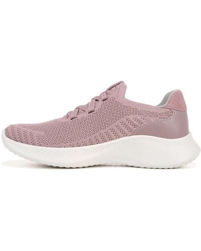 Naturalizer S Emerge Slip On Lace Up Knit Sneakers Purple Fabric 5.5 M - Pink