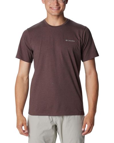 Columbia Sun Trek Short Sleeve Tee T-shirt - Purple