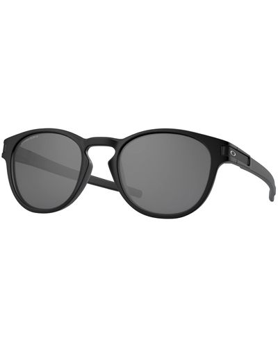 Oakley Oo9349 Latch Low Bridge Fit Round Sunglasses - Black