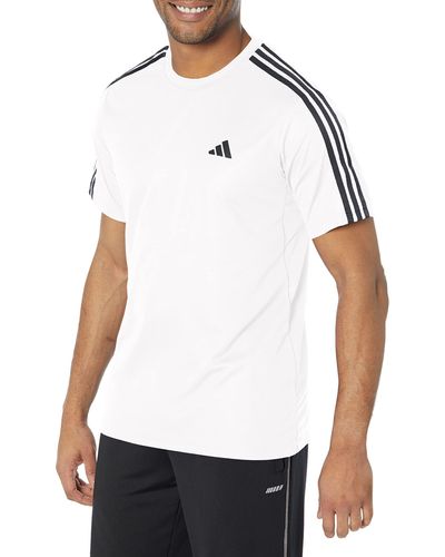 adidas Size Essentials Base 3-stripes Training T-shirt - White