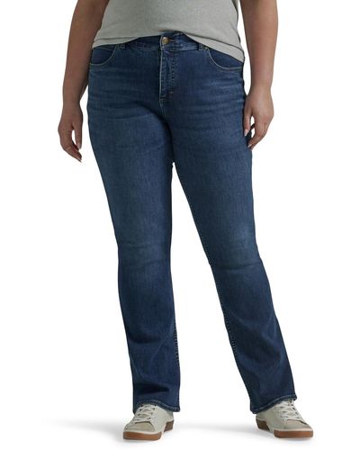 Lee Jeans Übergröße Ultra Lux Comfort mit Flex Motion Bootcut Jeans - Blau