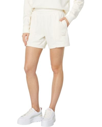 PUMA Classics Pin Tuck Shorts - White