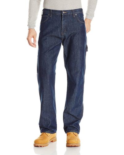 Dickies Relaxed Fit Five-Pocket Flex Performance Carpenter Jeans - Blau