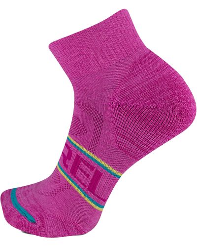 Merrell And Zoned Cushioned Wool Hiking Crew Socks-1 Pair Pack-breathable Arch Support - Purple