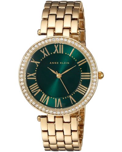 Anne Klein Ak/1362chgb Diamond Dial Gold-tone Bracelet Watch - Metallic
