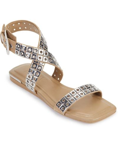 DKNY Arina Ankle-strap Sandals - Metallic