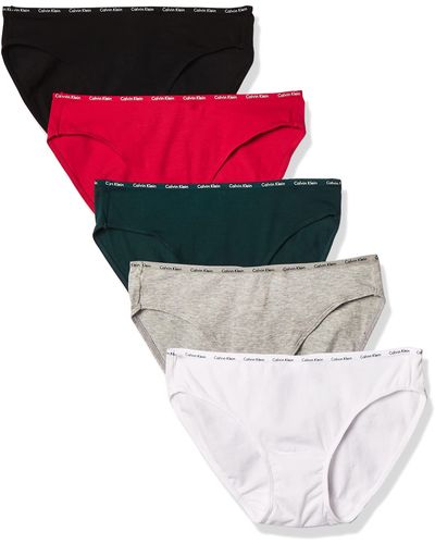 Calvin Klein Signature Cotton Logo Stretch Bikini Panties - Multicolor