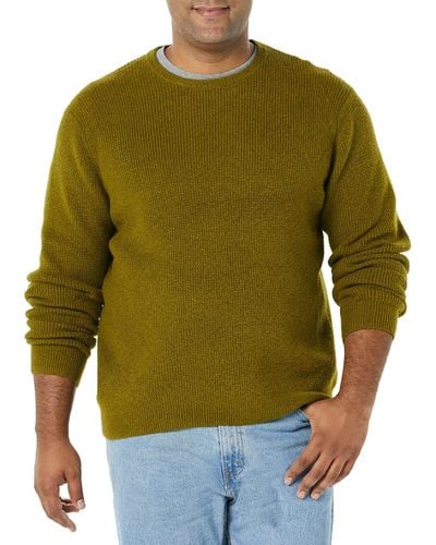 Amazon Essentials Long-sleeve Waffle Stitch Crewneck Sweater - Green