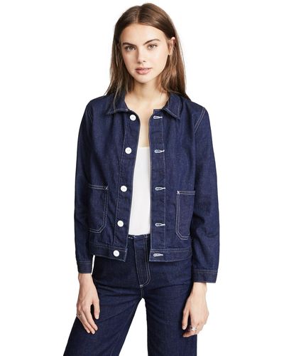 AG Jeans Womens Avenall Denim Jacket - Blue