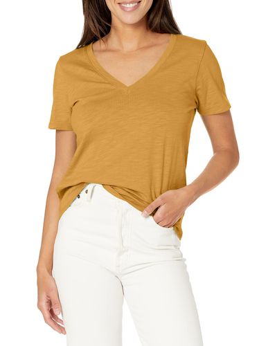 Pendleton Short Sleeve V-neck T-shirt - Yellow