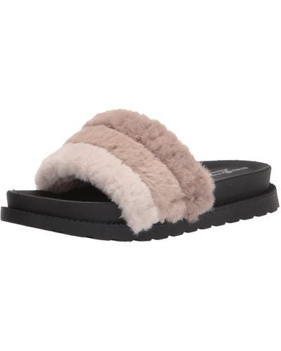 Chinese Laundry Treat Softy Fur Slide Sandal - Multicolor