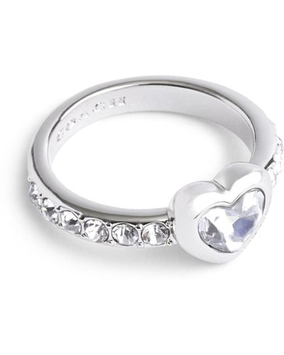 COACH S Stone Heart Cocktail Ring - Metallic
