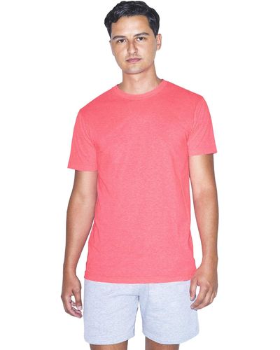 American Apparel 50/50 Crewneck Short Sleeve T-shirt - Pink