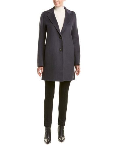 Tahari Jayden Double Face Topper Coat - Black