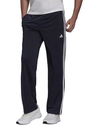 adidas Essentials Warm-Up Open Hem 3-Streifen Trainingshose - Blau