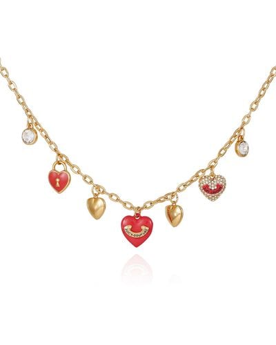 Juicy Couture Goldtone Multi Charm Necklace - Metallic