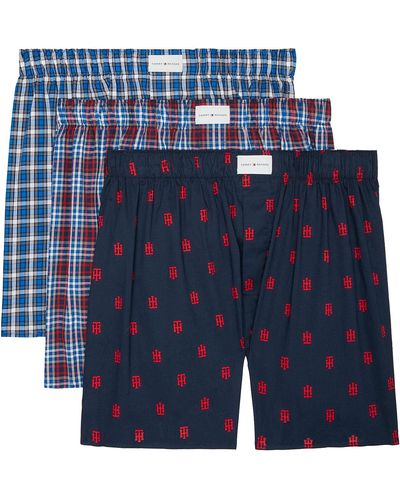 Tommy Hilfiger Underwear Multipack Pack Cotton Classics Woven Boxers - Blue