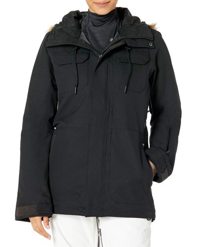 Volcom Shadow Insulated Snowboard Ski Winter Hooded Jacket - Black