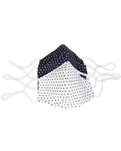 Perry Ellis Reusable Rounded Woven Fabric Face Masks - Blue