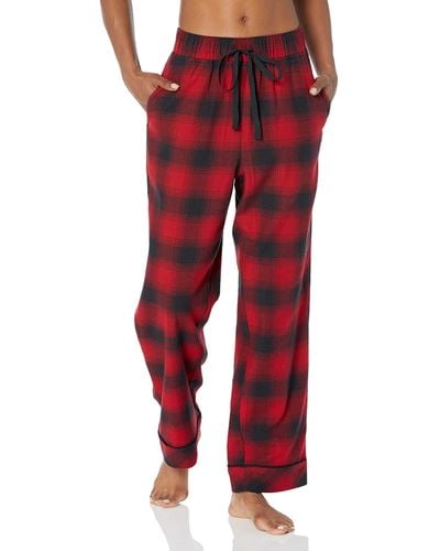 Pendleton Cotton Flannel Pajama Bottoms - Red