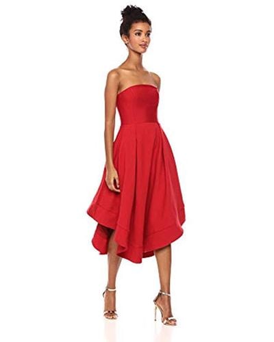 C/meo Collective Making Waves Strapless Dress - Red