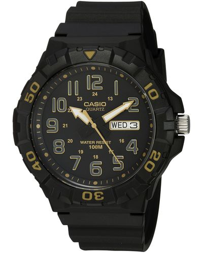 G-Shock 'illuminator' Quartz Resin Watch, Color:black (model: W-216h-1cvcf)