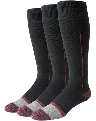 Amazon Essentials Chaussettes Hautes au-Dessus du Mollet en Coton à Compression graduée - Noir