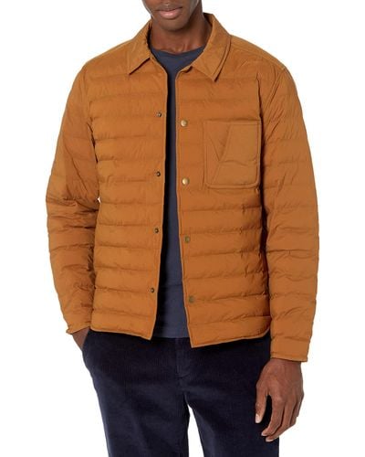 Billy Reid Baffle Shirt Jacket - Orange
