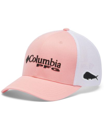 Columbia 's Pfg Logo Mesh Ball Cap - Pink