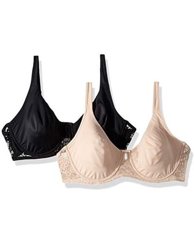 ELLEN TRACY Classic Silhouette Everyday T-Shirt Bra with Smoothing Comfort  and Lace - Adjustable Straps - 2-Pack Multipack, Pink Blush/Natural, 36B :  : Clothing, Shoes & Accessories