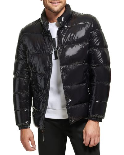 Calvin Klein Snap Front Puffer Jacket - Black